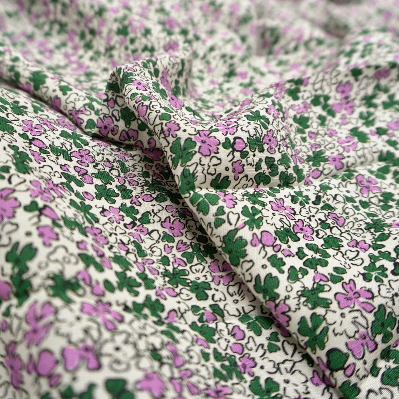 Ditsy floral - Reine Ecovero Slub