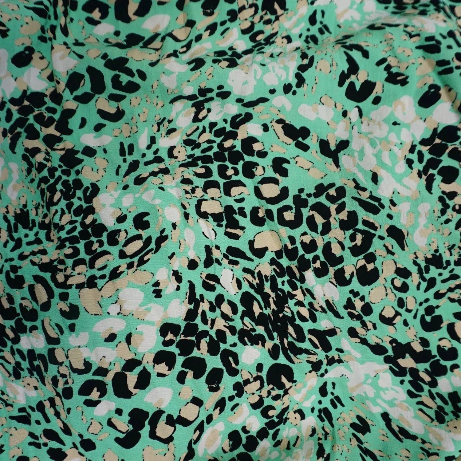 Jungle Leopard Viscose Crepe
