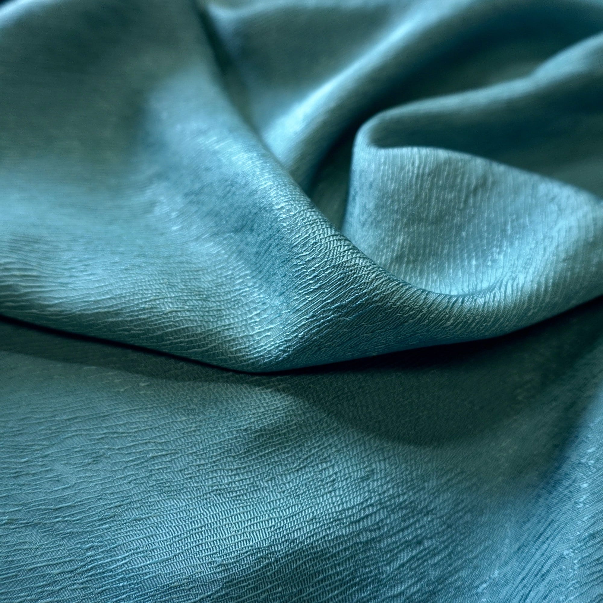 Cupro Tencel bark silk jacquard - blue sea