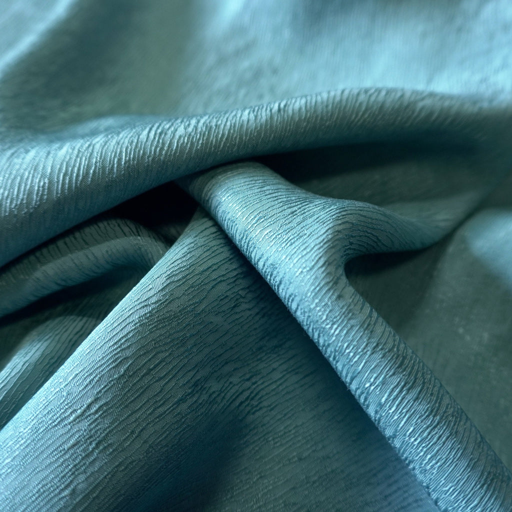 Cupro Tencel bark silk jacquard - blue sea