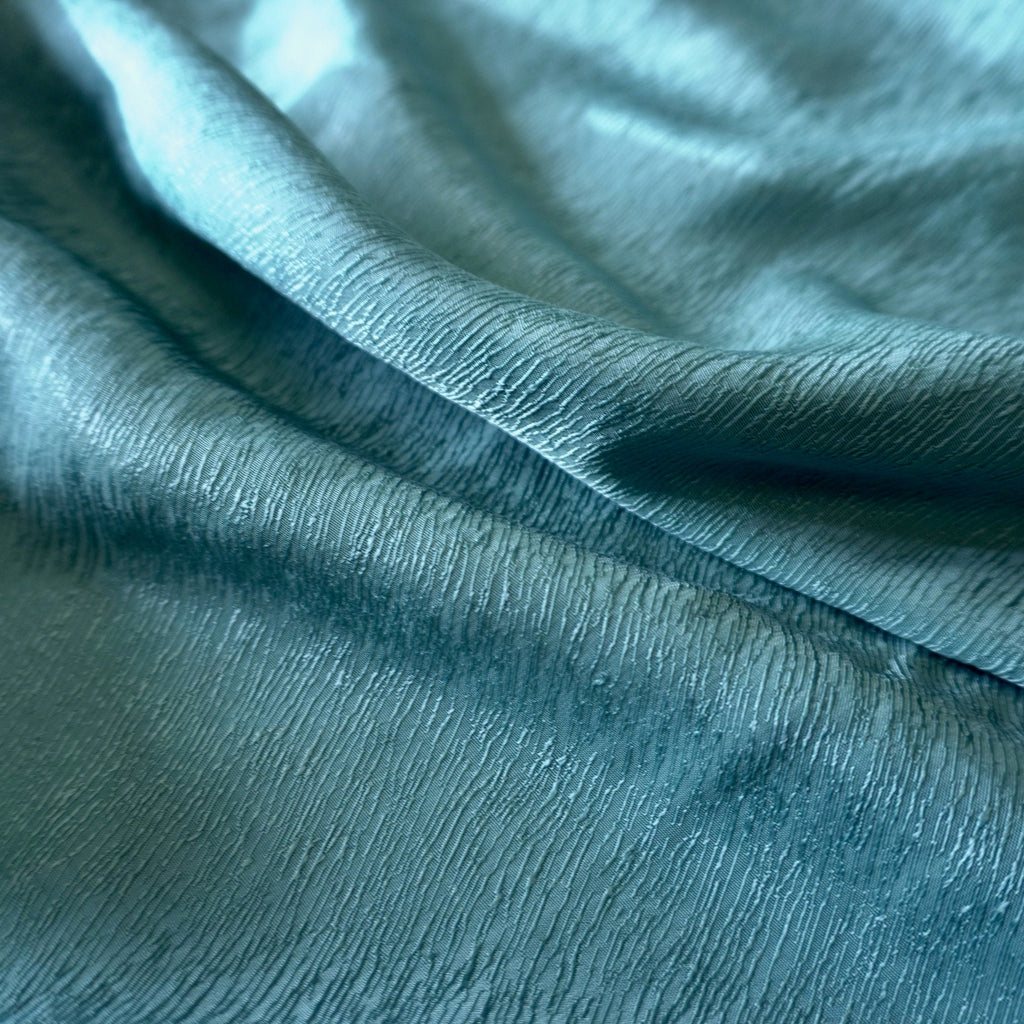 Cupro Tencel bark silk jacquard - blue sea