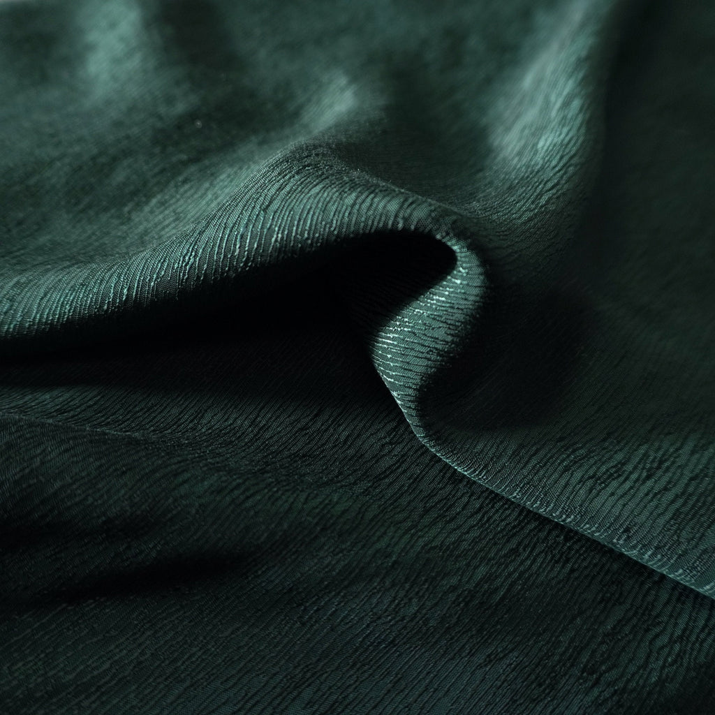 Cupro Tencel bark silk jacquard - midnight verdant