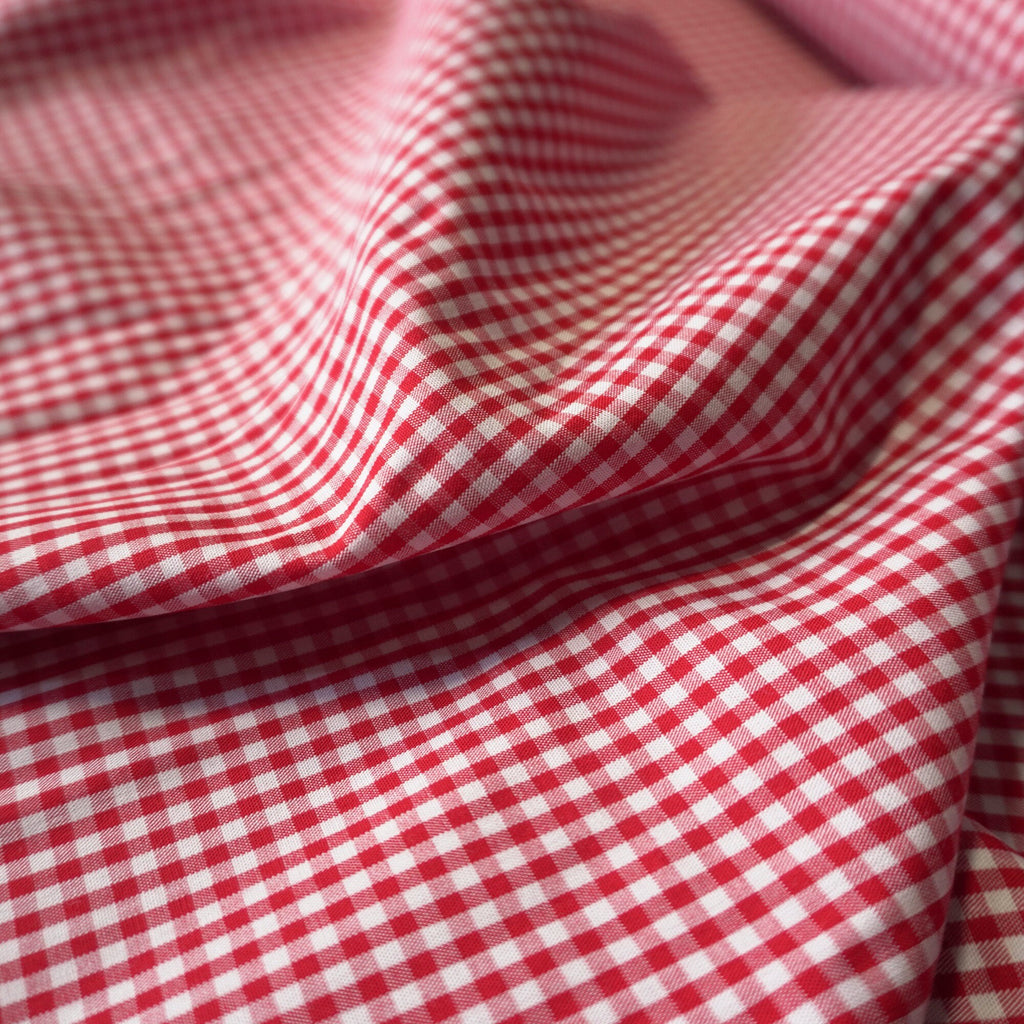 Tencel Viscose gingham - Red