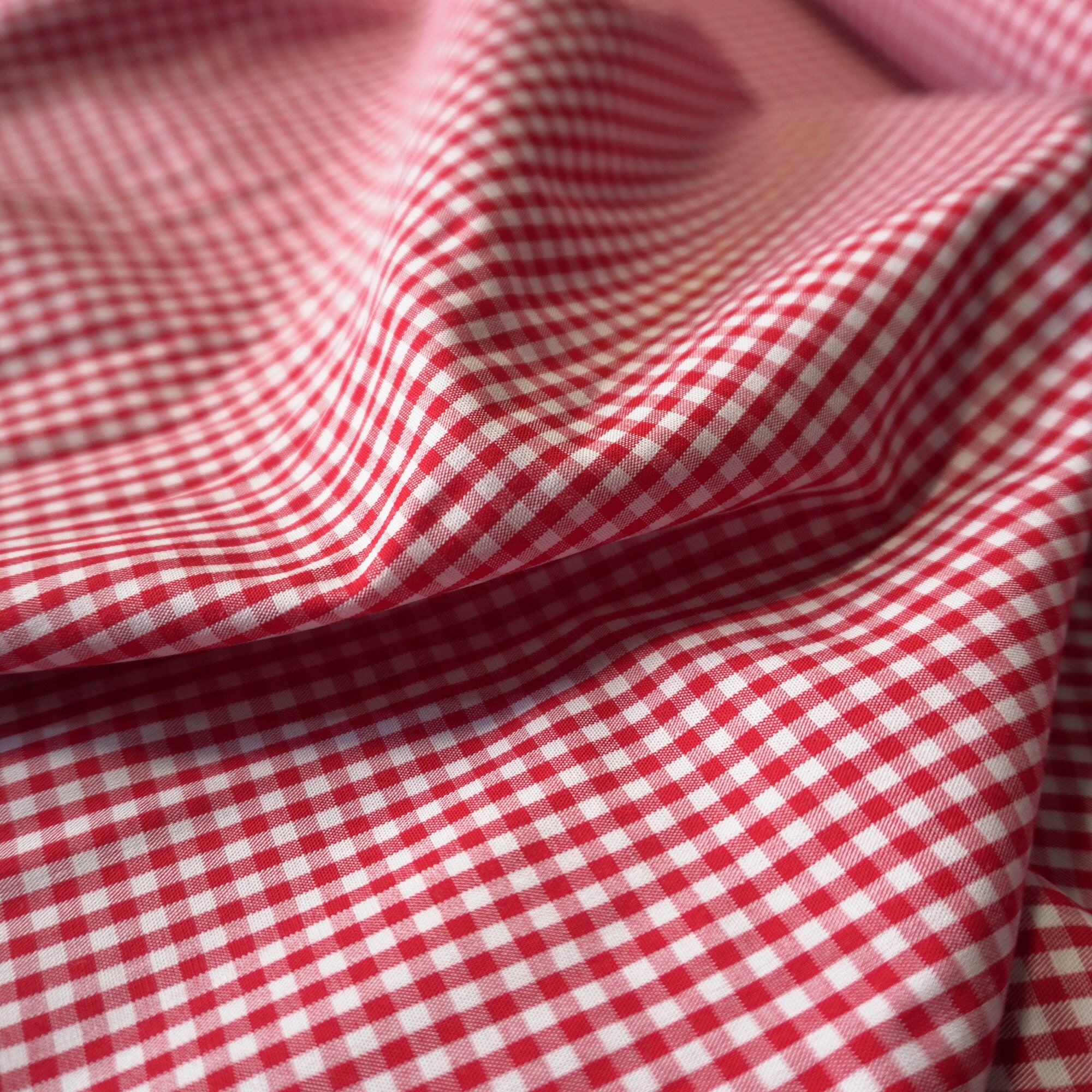 Tencel Viscose gingham - Red