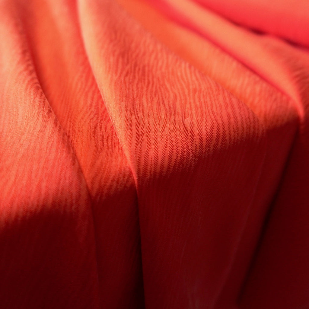 Cupro bark jacquard fabric - Ruby Red