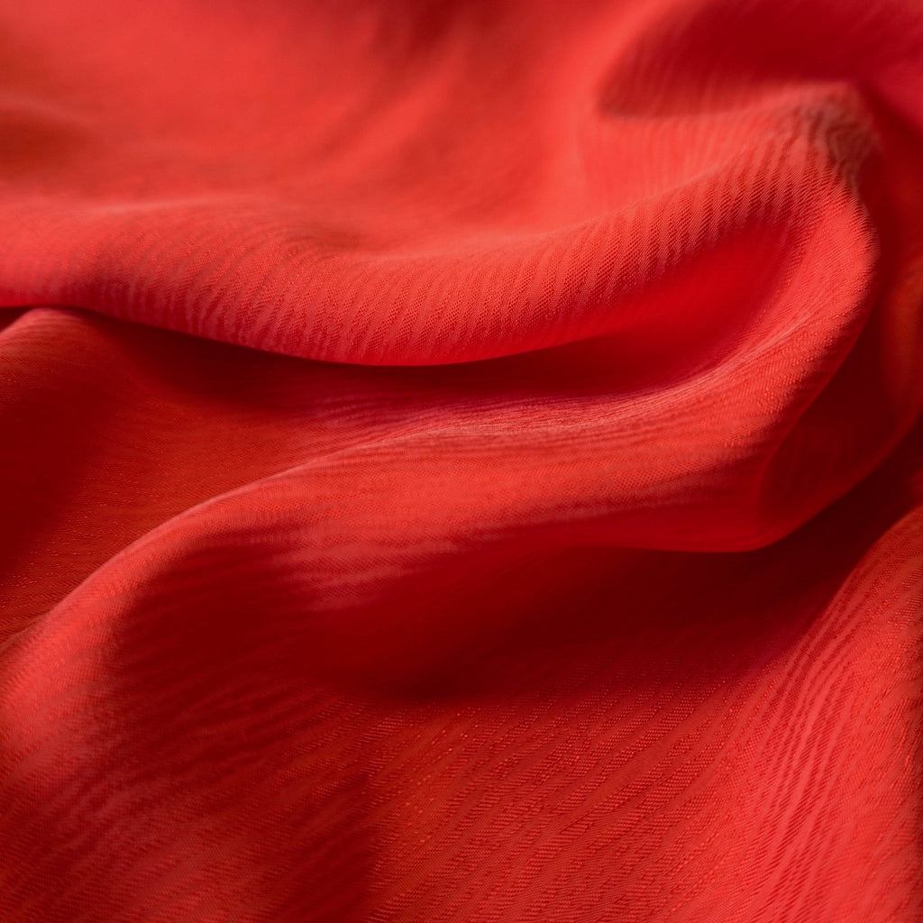 Cupro bark jacquard fabric - Ruby Red