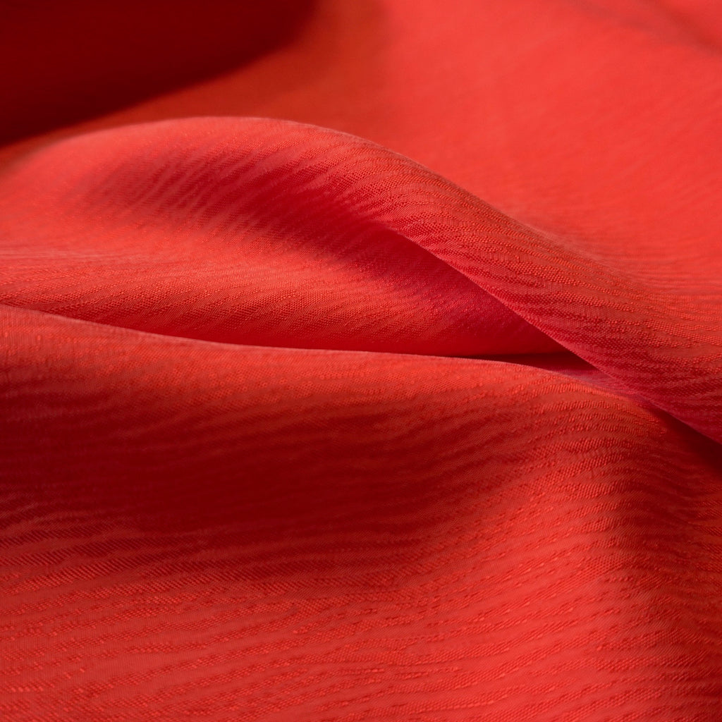 Cupro bark jacquard fabric - Ruby Red