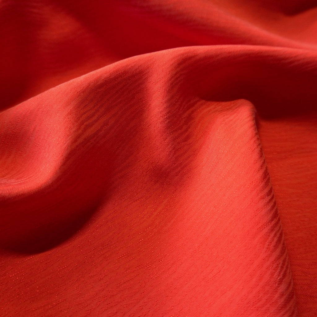 Cupro bark jacquard fabric - Ruby Red