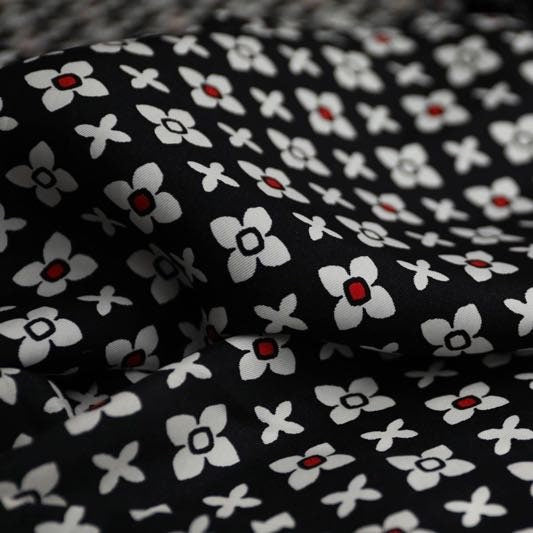 Crossflora eclipse cupro satin twill fabric