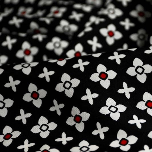 Crossflora eclipse cupro satin twill fabric