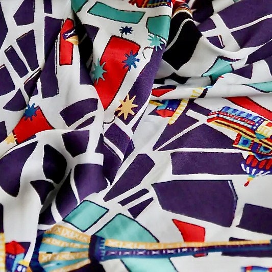 Paris cupro satin print fabric