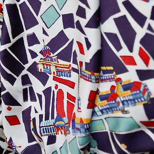 Paris cupro satin print fabric