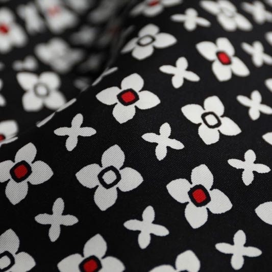 Crossflora eclipse cupro satin twill fabric