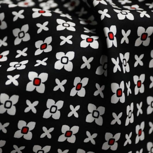 Crossflora eclipse cupro satin twill fabric