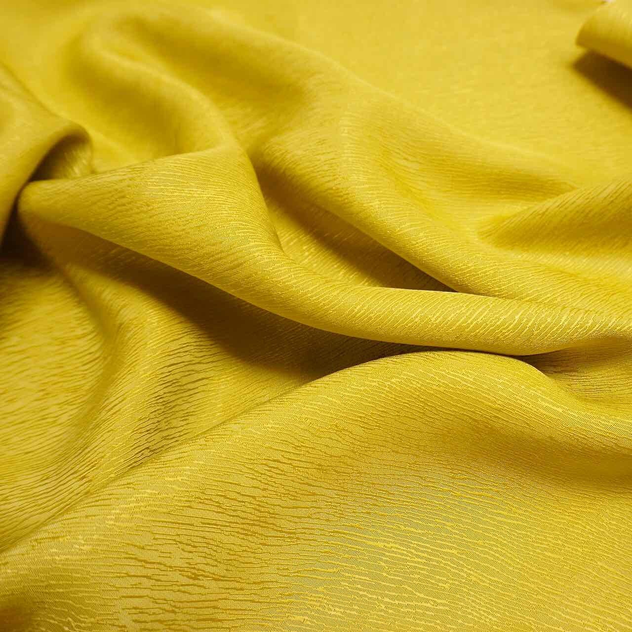 Cupro Tencel Bark Jacquard  - Chartreuse Yellow