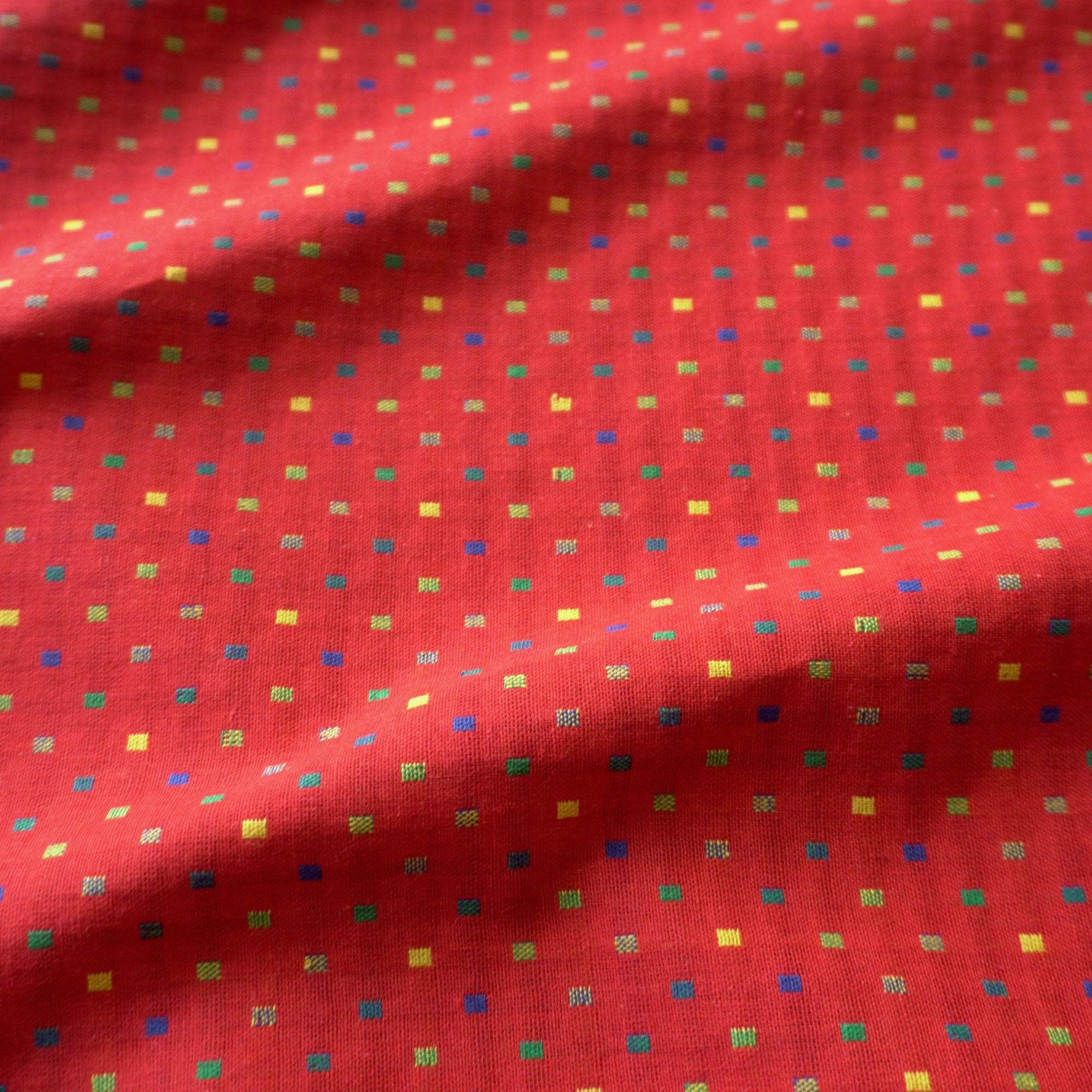Yarn Dyed Rainbow Sprinkle - Red