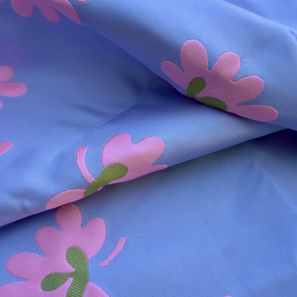 Big flower embroidery brocade fabric