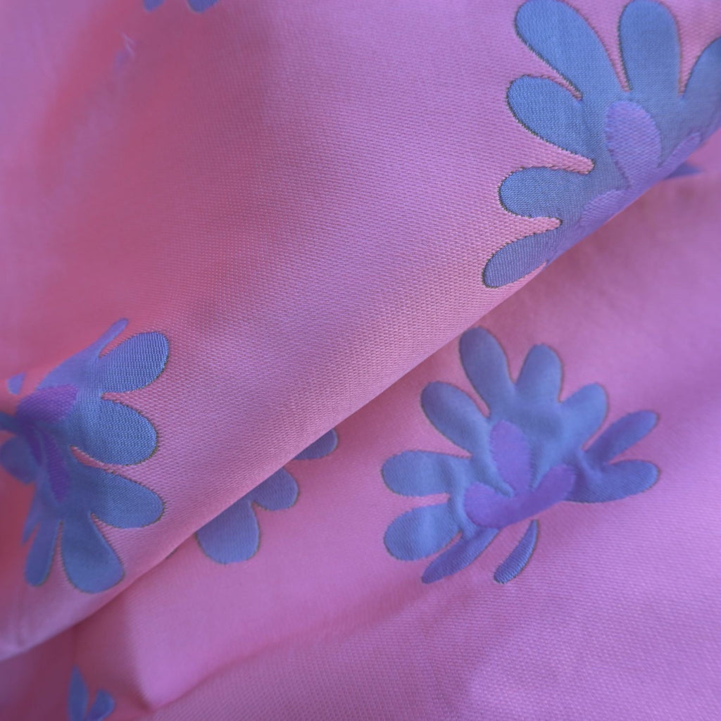 Big flower embroidery brocade fabric