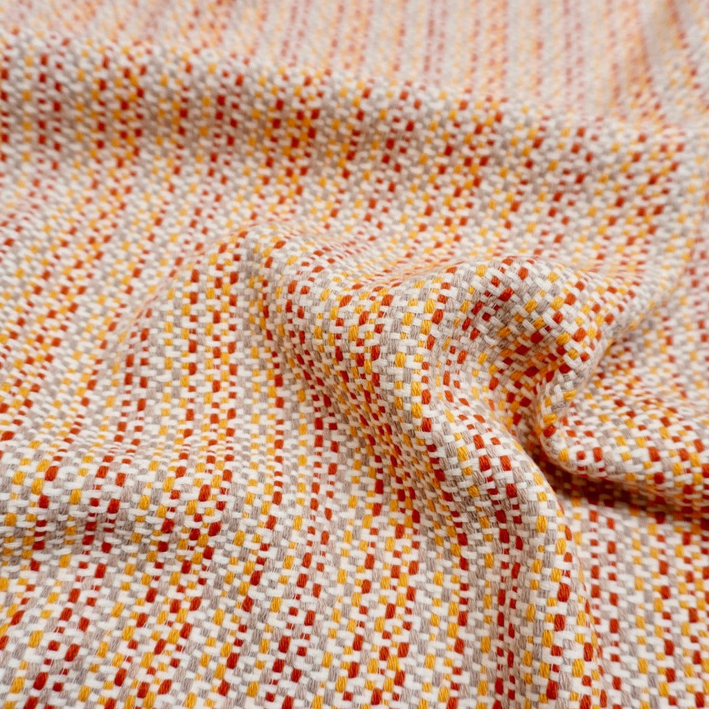 Bold yarn cotton woven fabric