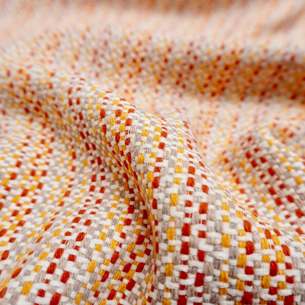 Bold yarn cotton woven fabric