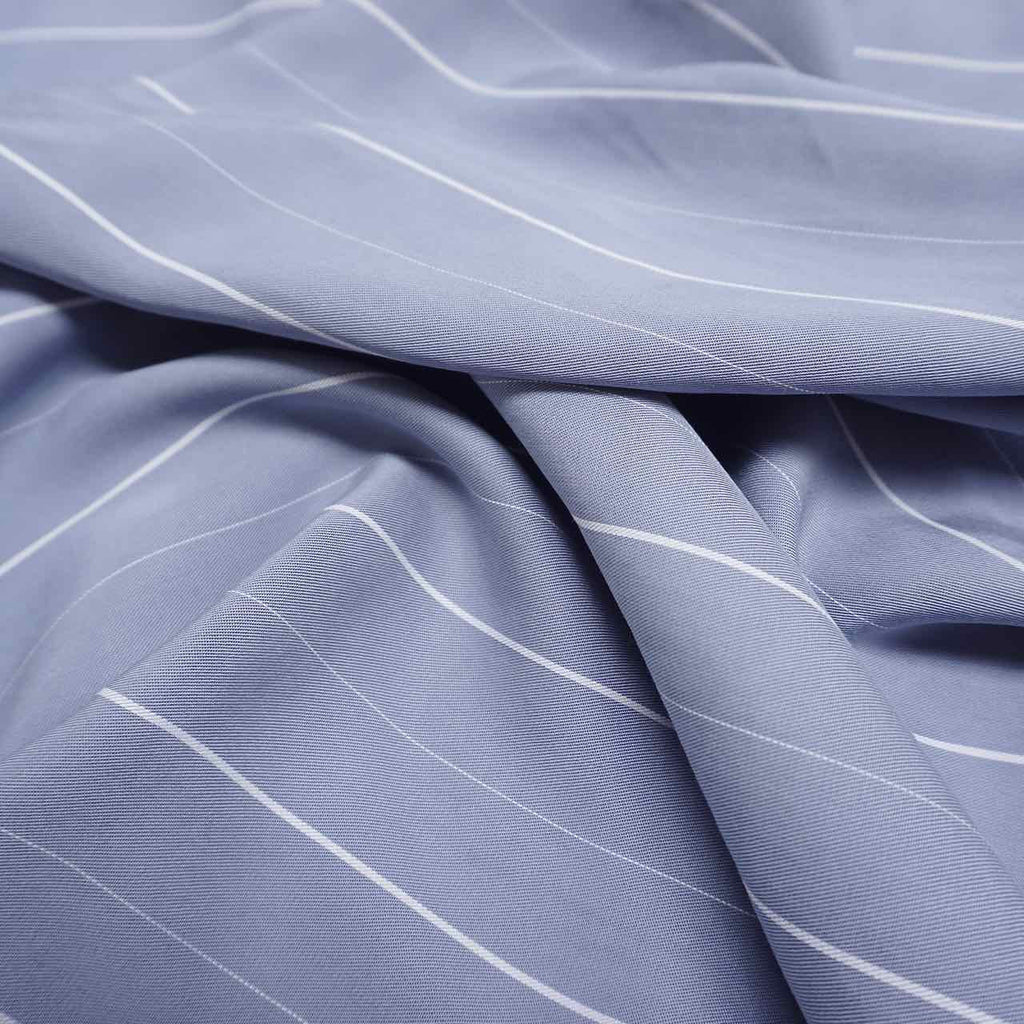 Tencel pin stripe - Blue