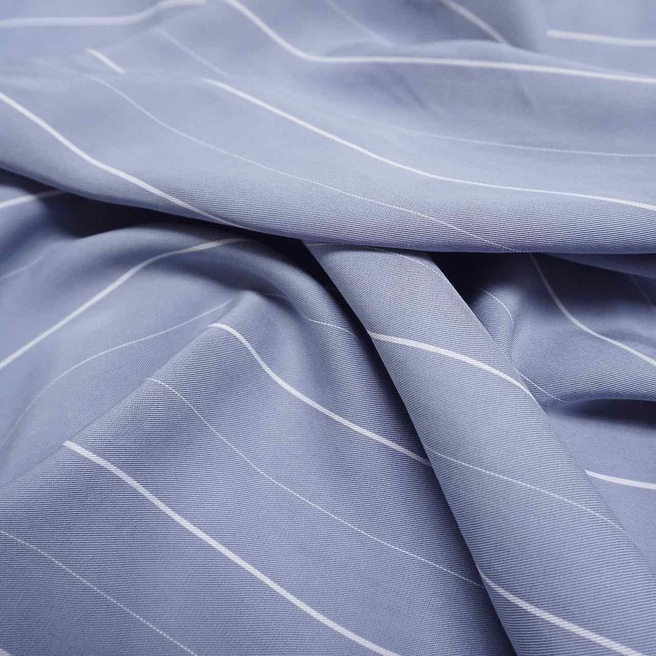 Tencel pin stripe - Blue