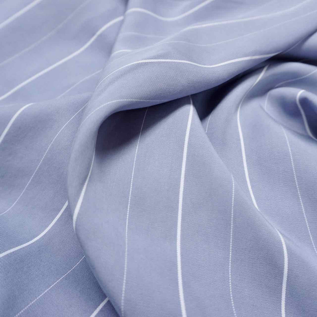 Tencel pin stripe - Blue