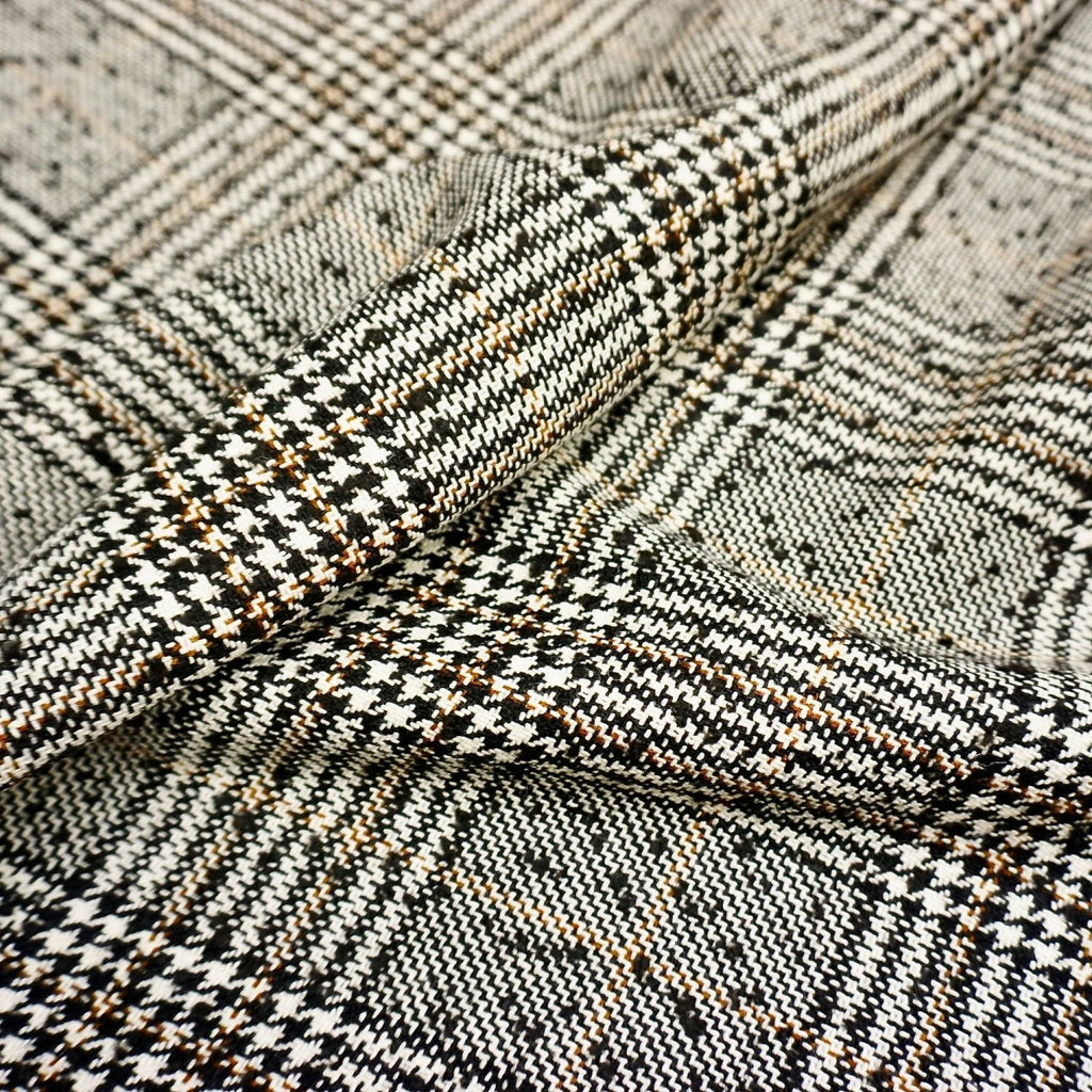 Classic houndstooth plaid coating fabric