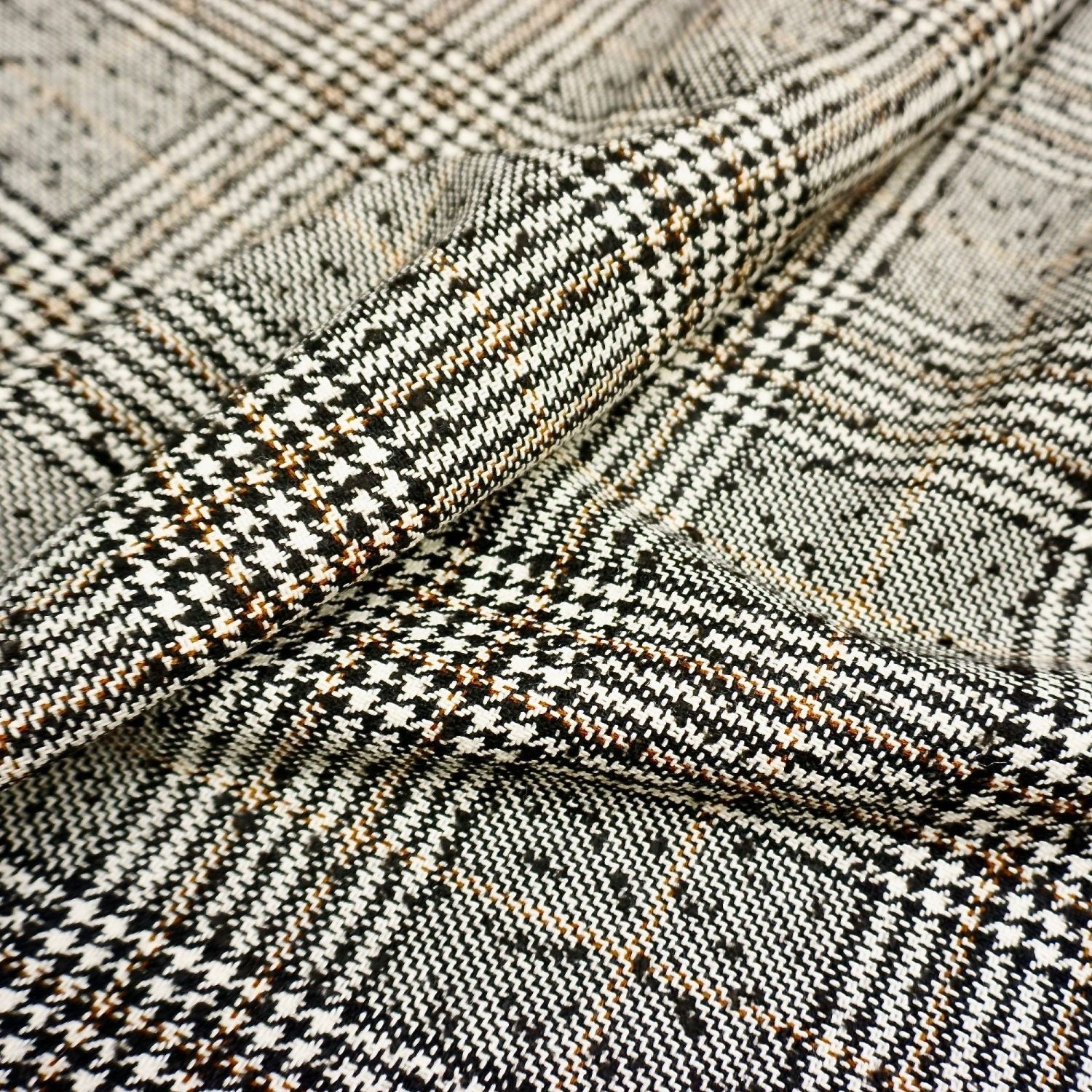Classic houndstooth plaid coating fabric