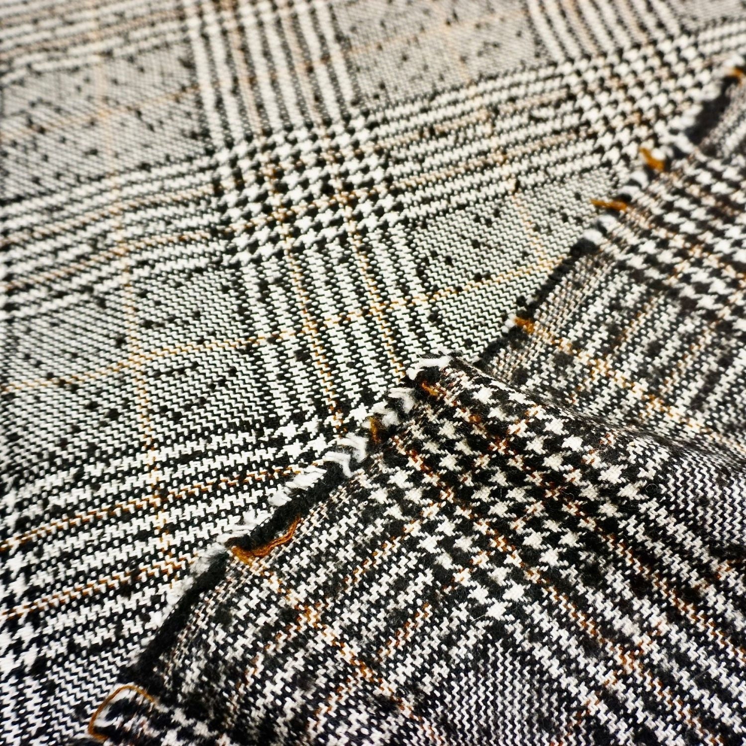 Classic houndstooth plaid coating fabric