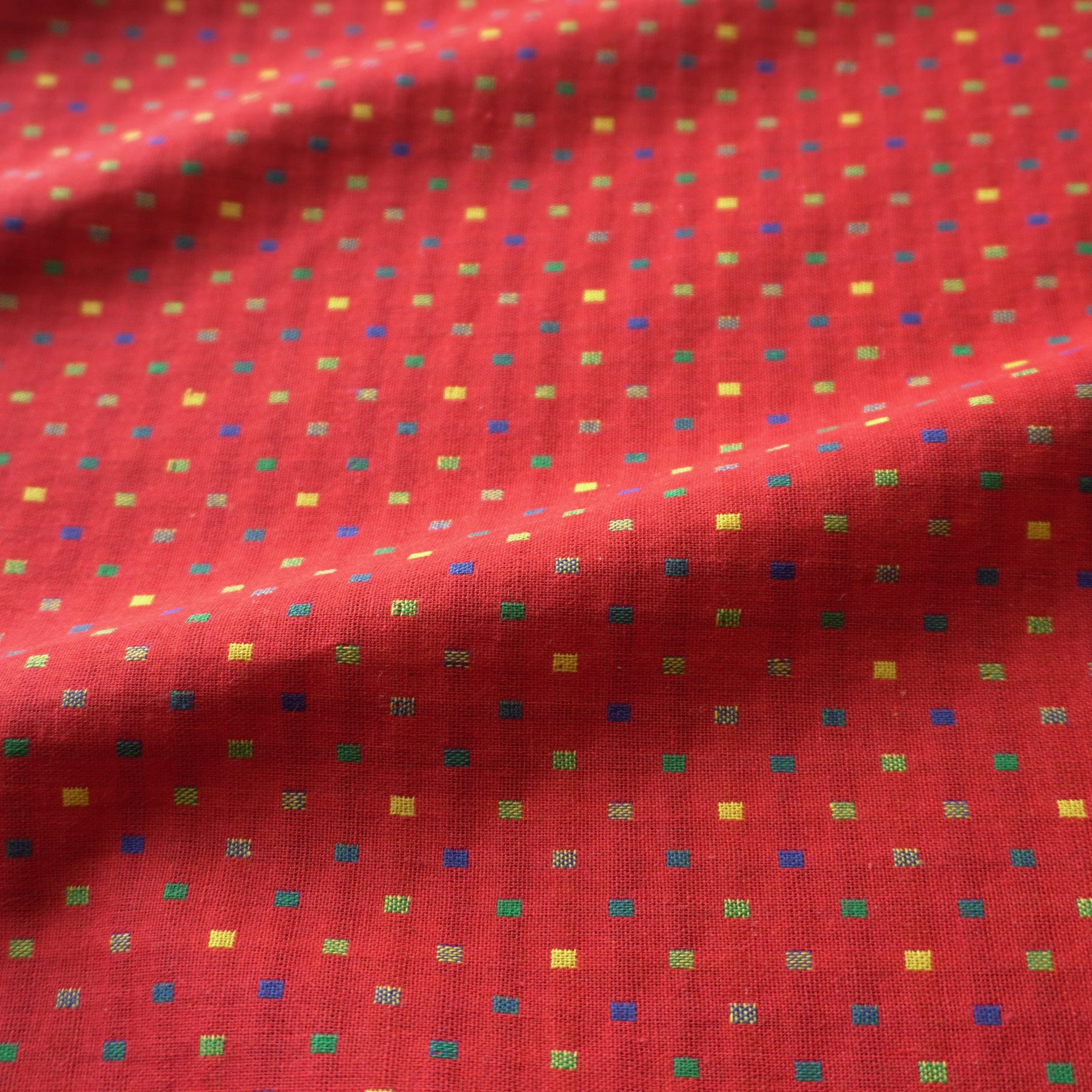 Yarn Dyed Rainbow Sprinkle - Red