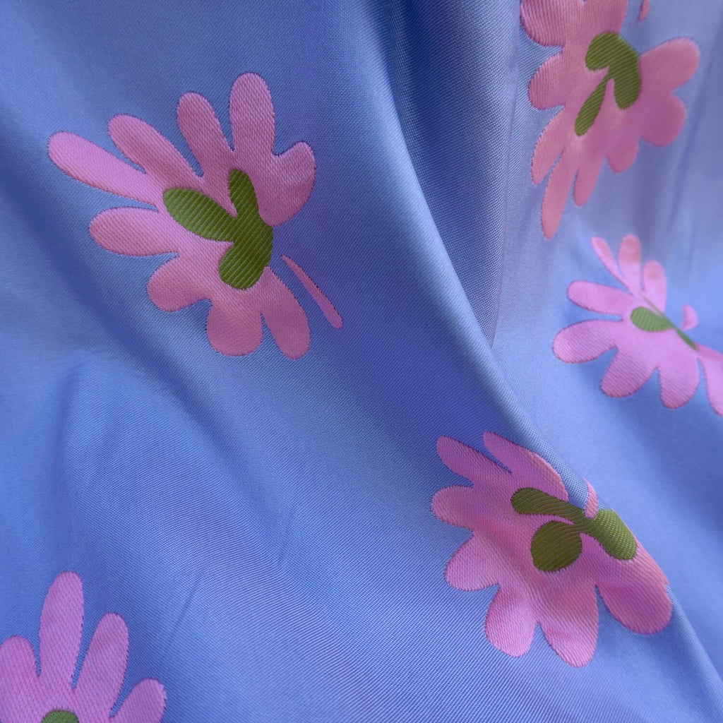 Big flower embroidery brocade fabric