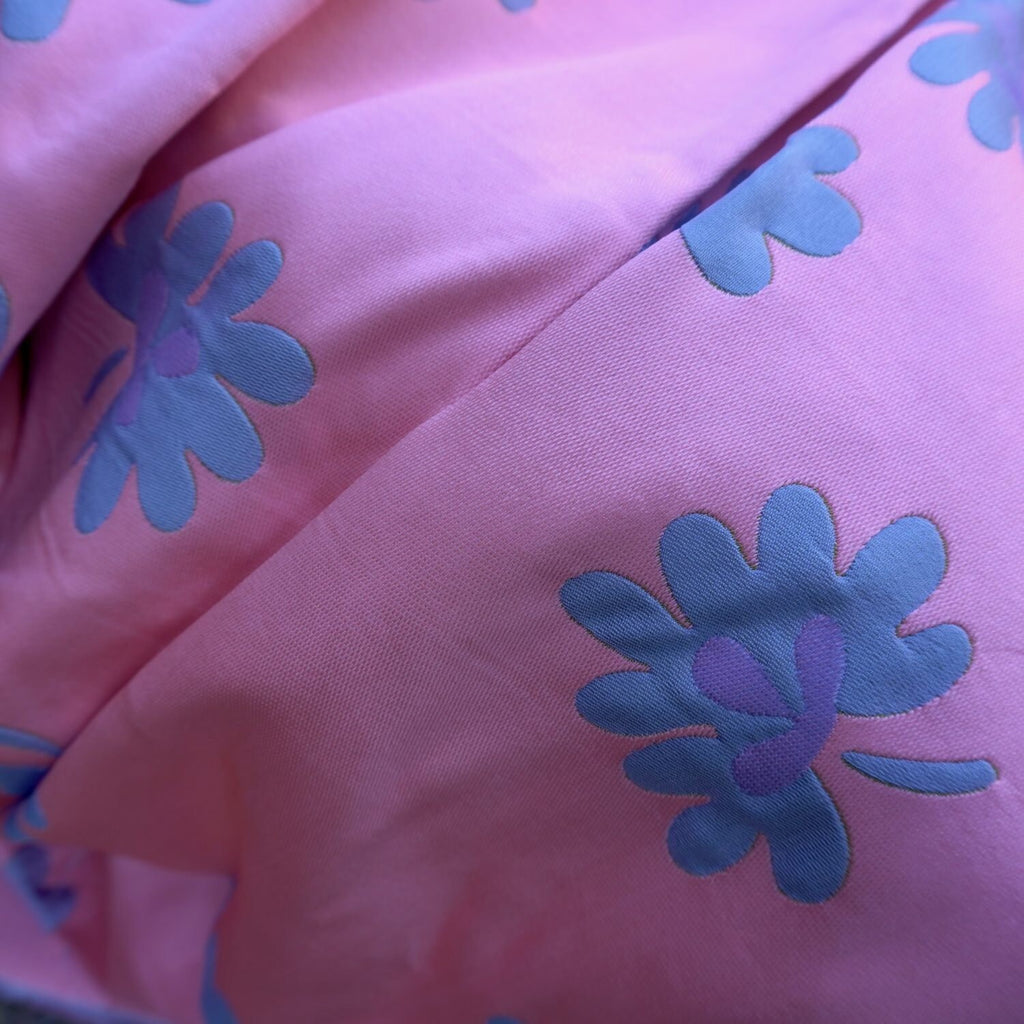 Big flower embroidery brocade fabric