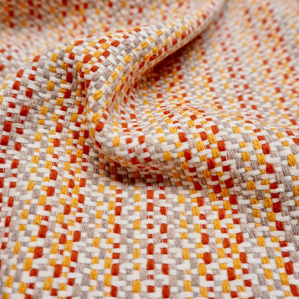 Bold yarn cotton woven fabric
