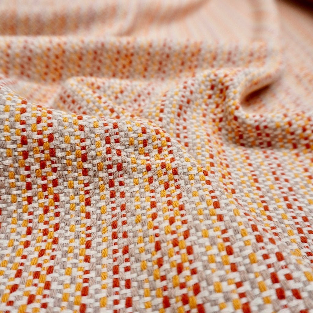 Bold yarn cotton woven fabric