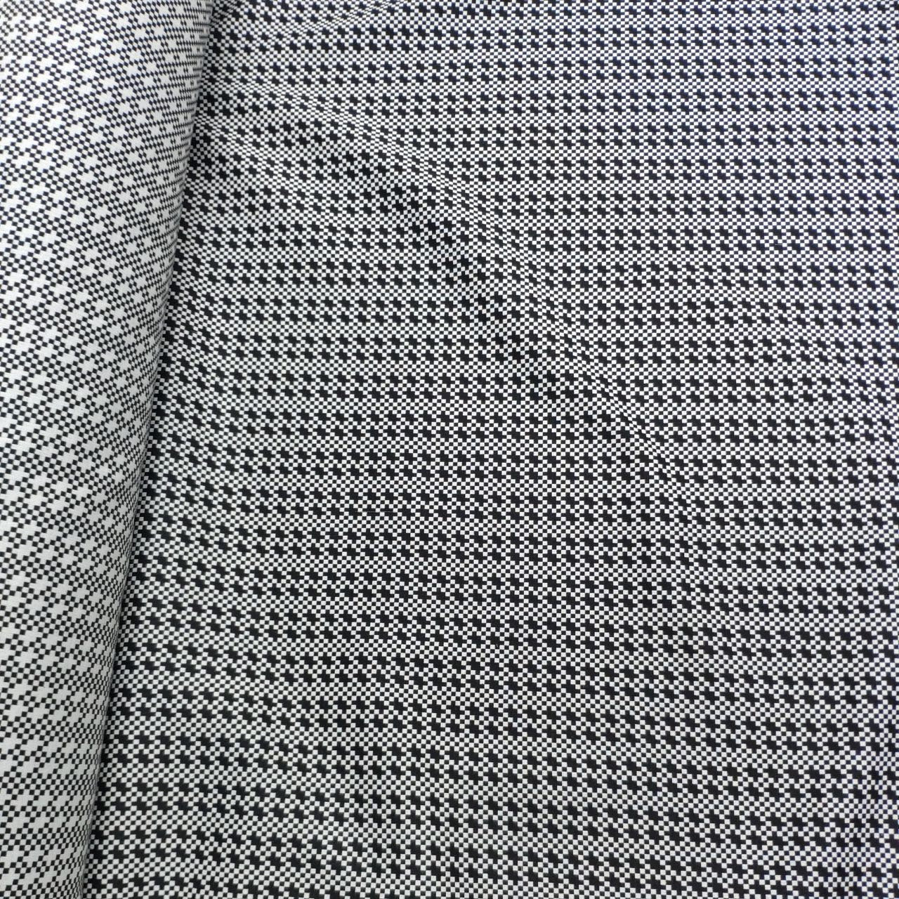 Square dots - yarn dyed stretch fabric
