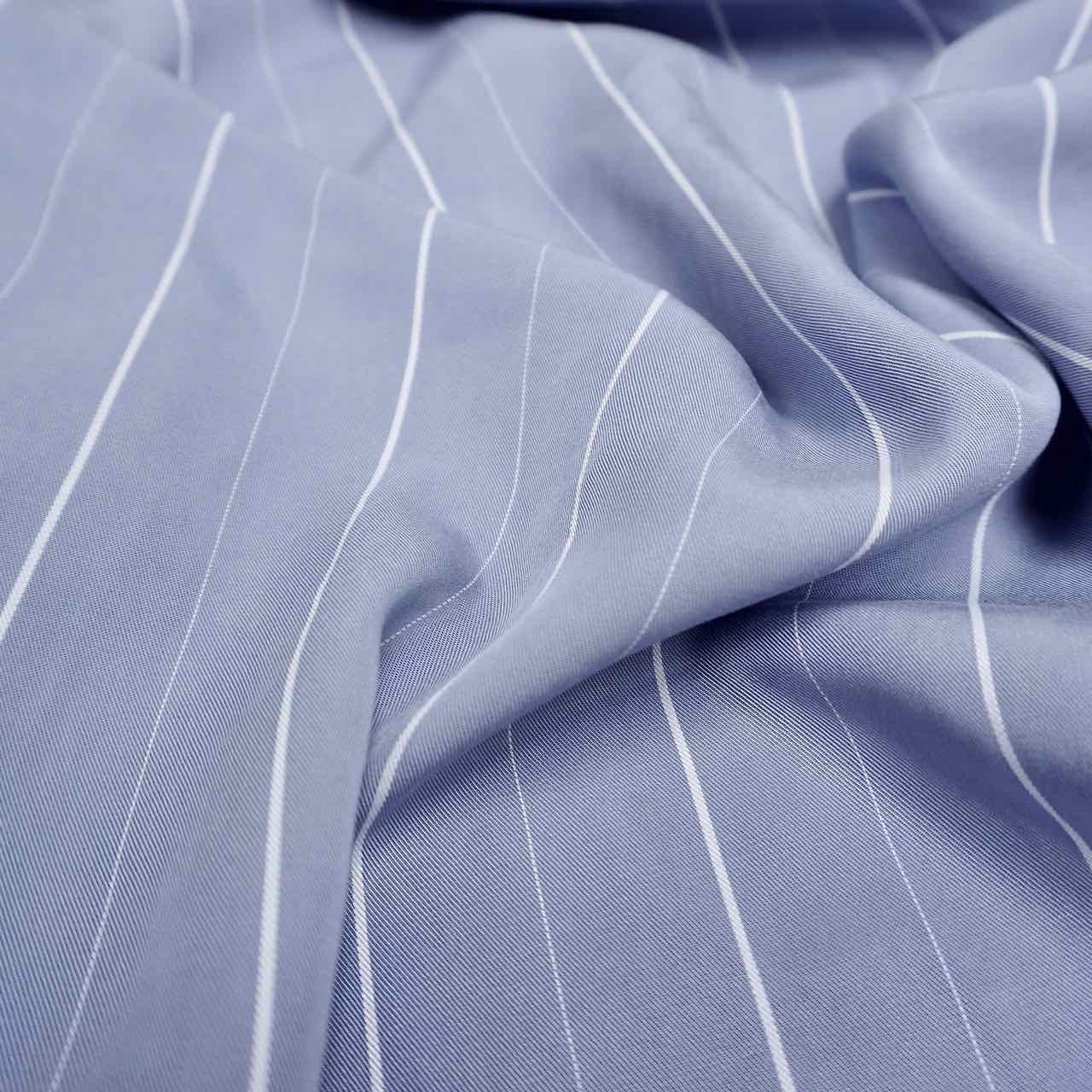 Tencel pin stripe - Blue