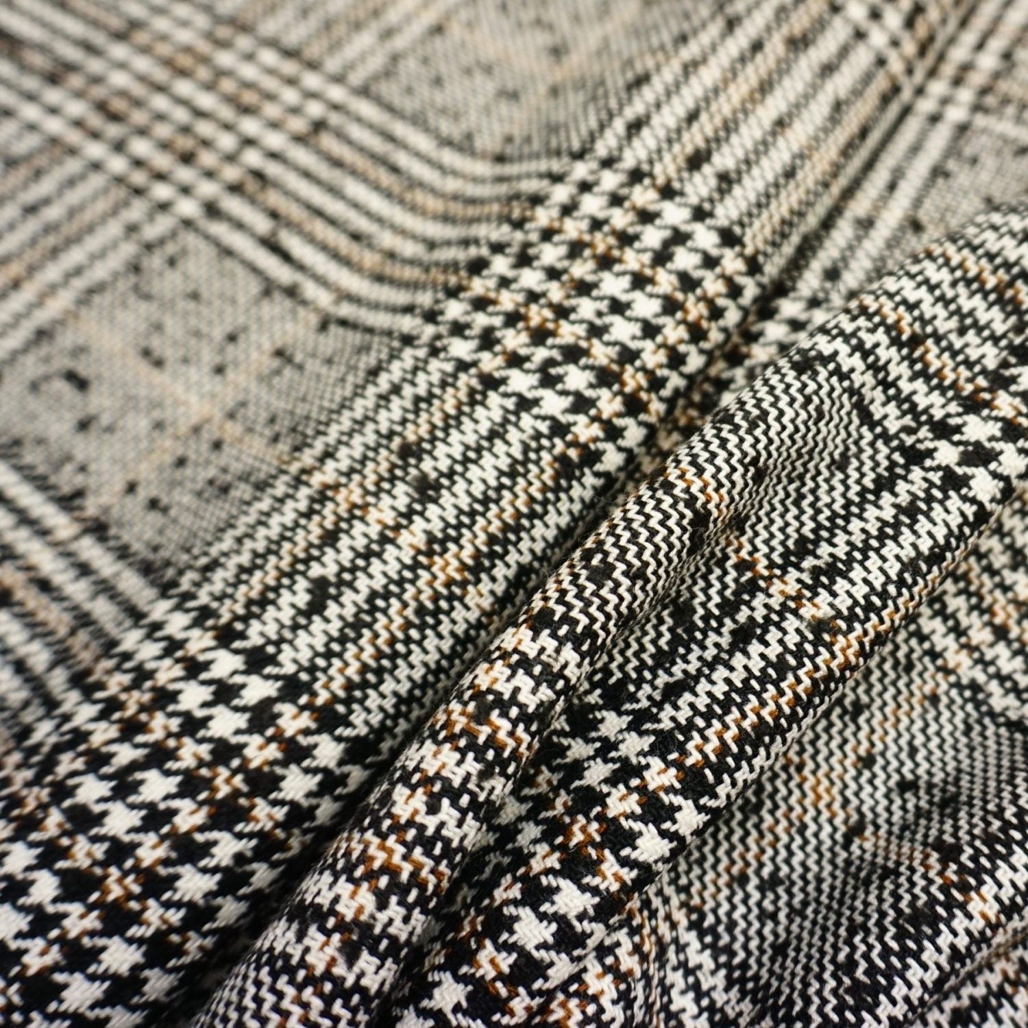 Classic houndstooth plaid coating fabric