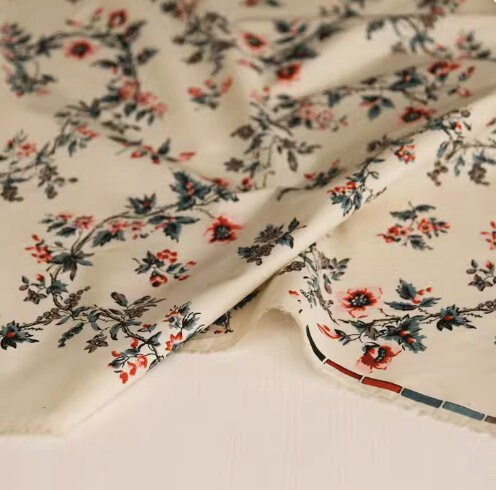 Tory Burch vintage wall paper print cotton poplin