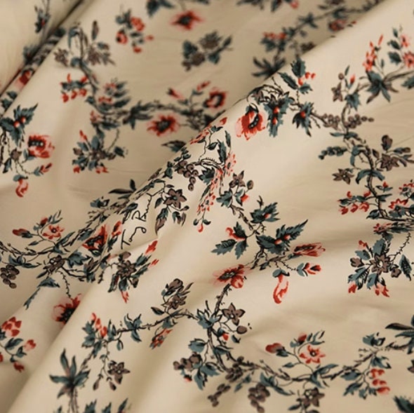 Tory Burch vintage wall paper print cotton poplin