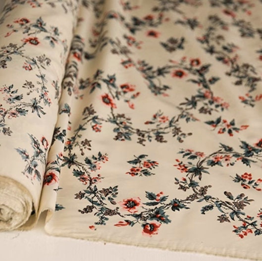 Tory Burch vintage wall paper print cotton poplin