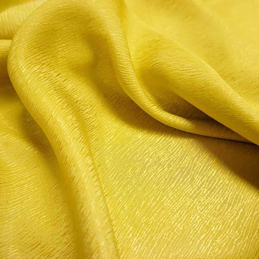Cupro Tencel Bark Jacquard  - Chartreuse Yellow