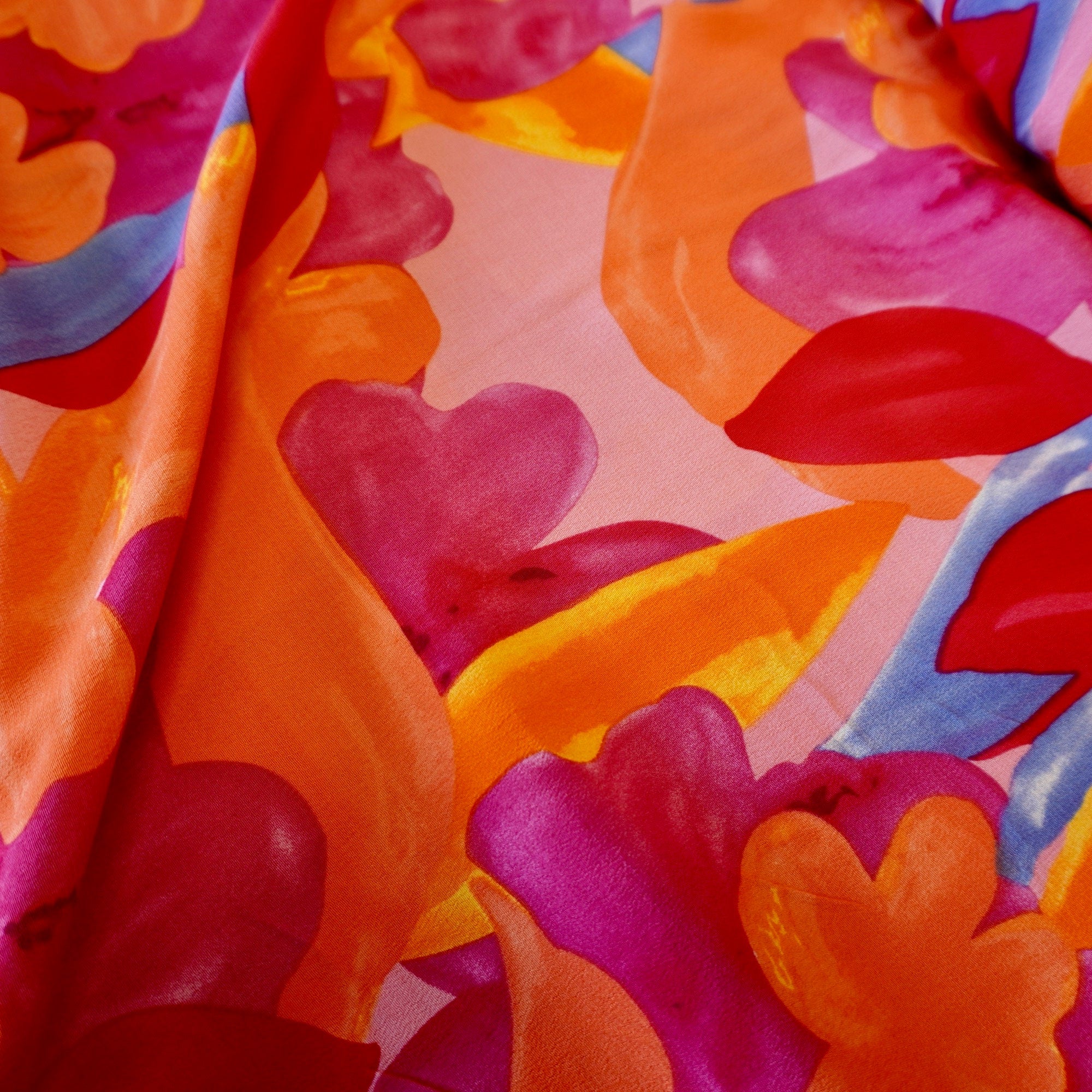 Tropical sunset dual crepe viscose fabric