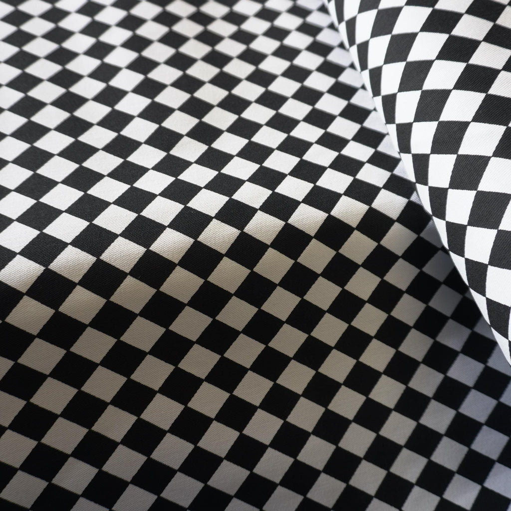 Monochrome Checkerboard Cotton Twill