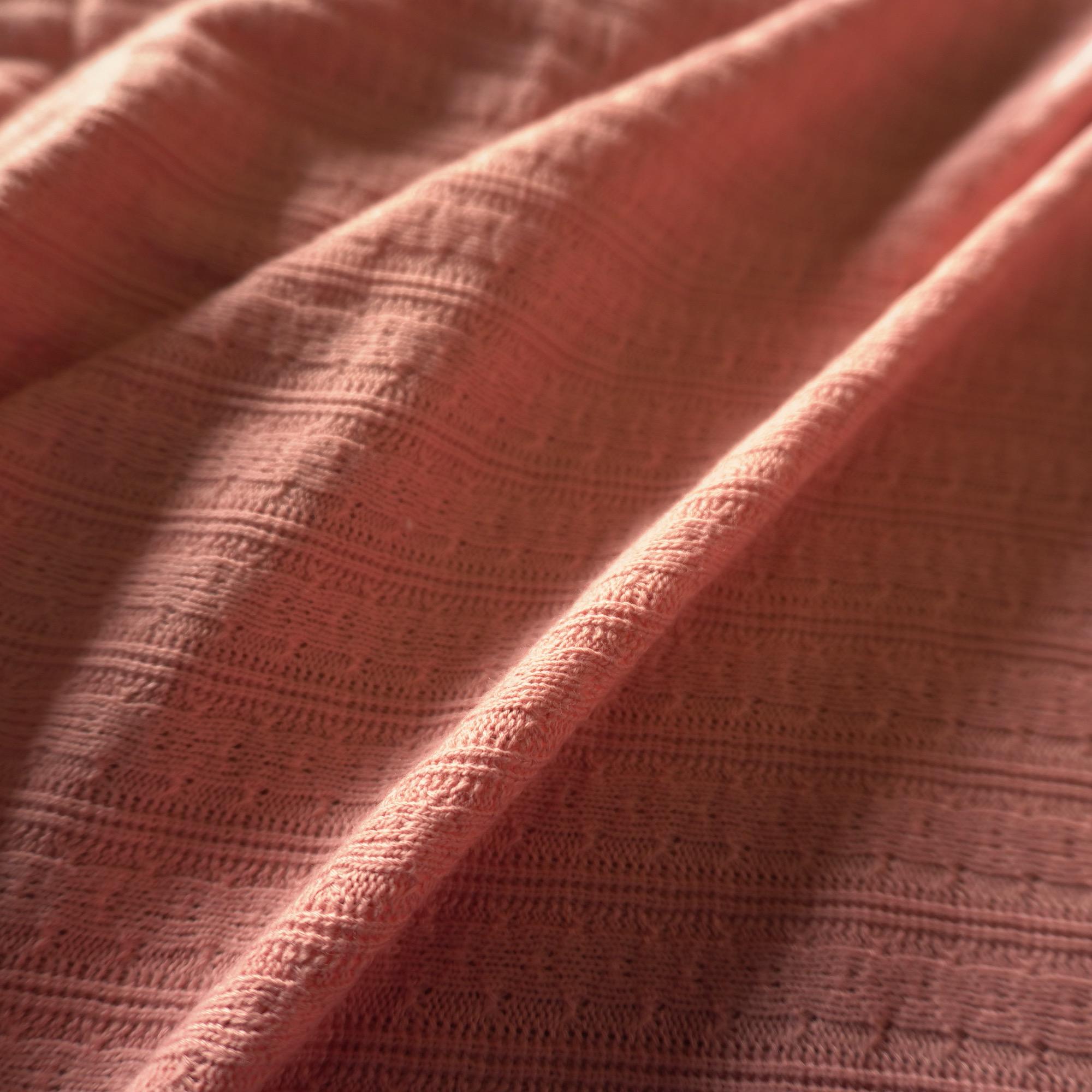 Knitted jacquard cotton fabric – coral