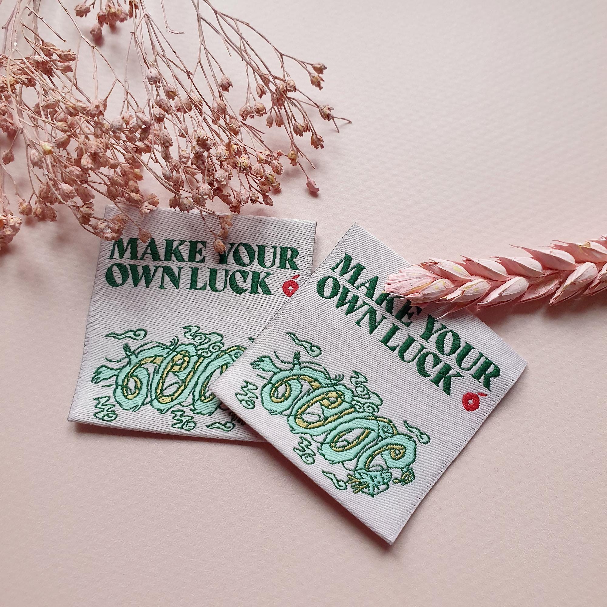 Embroidered Dragon Sewing Labels, Lucky Charm Garment Tags (Pack of 6)