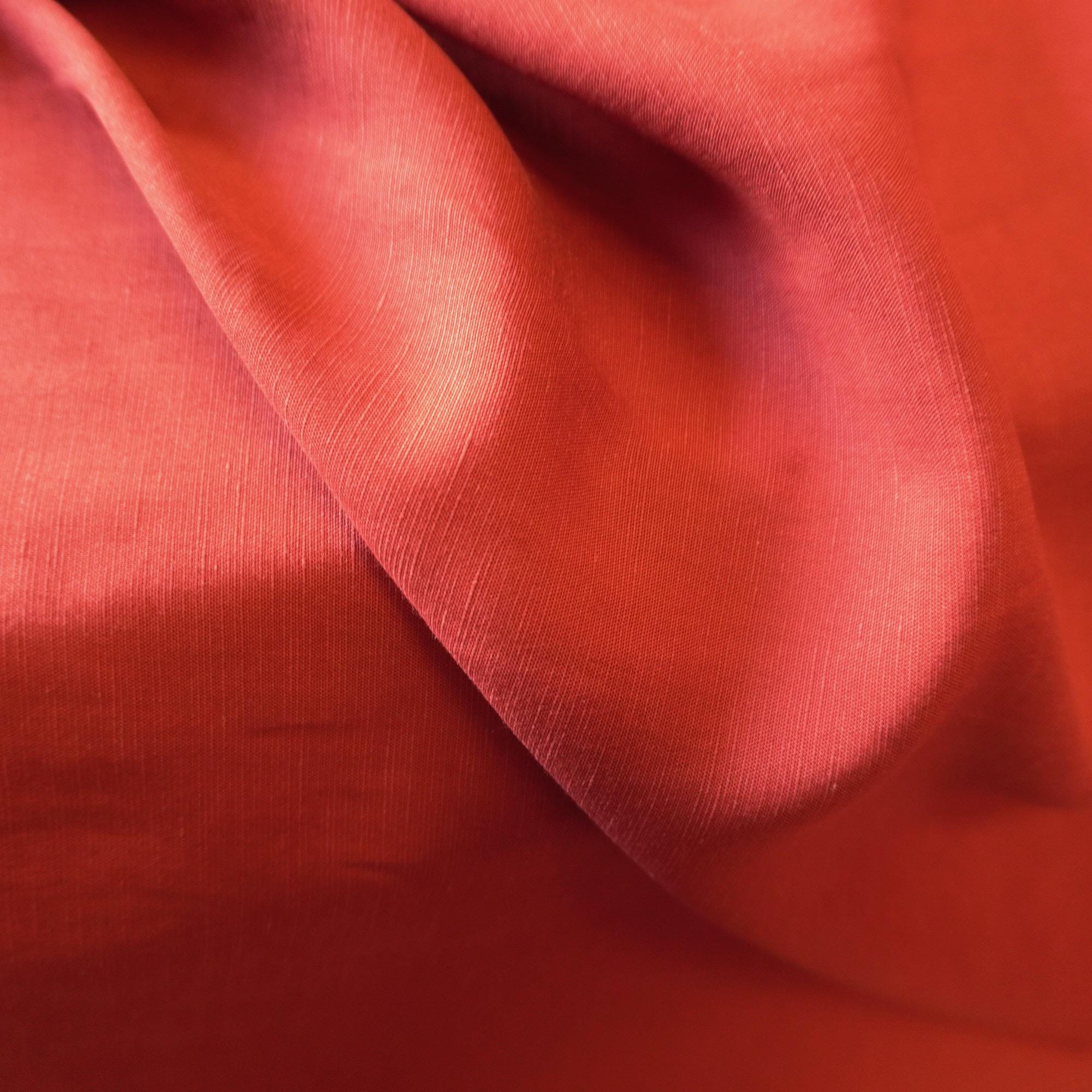 Sand washed Tencel linen - Red