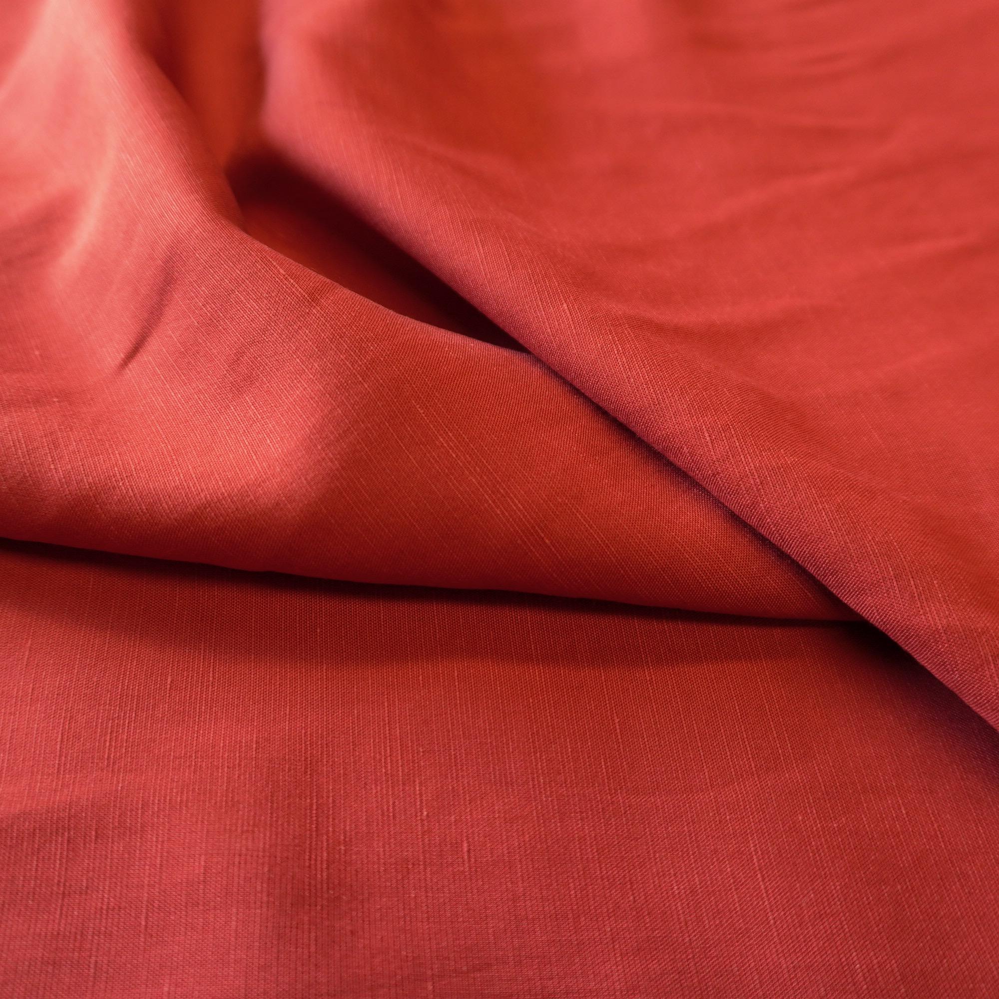 Sand washed Tencel linen - Red