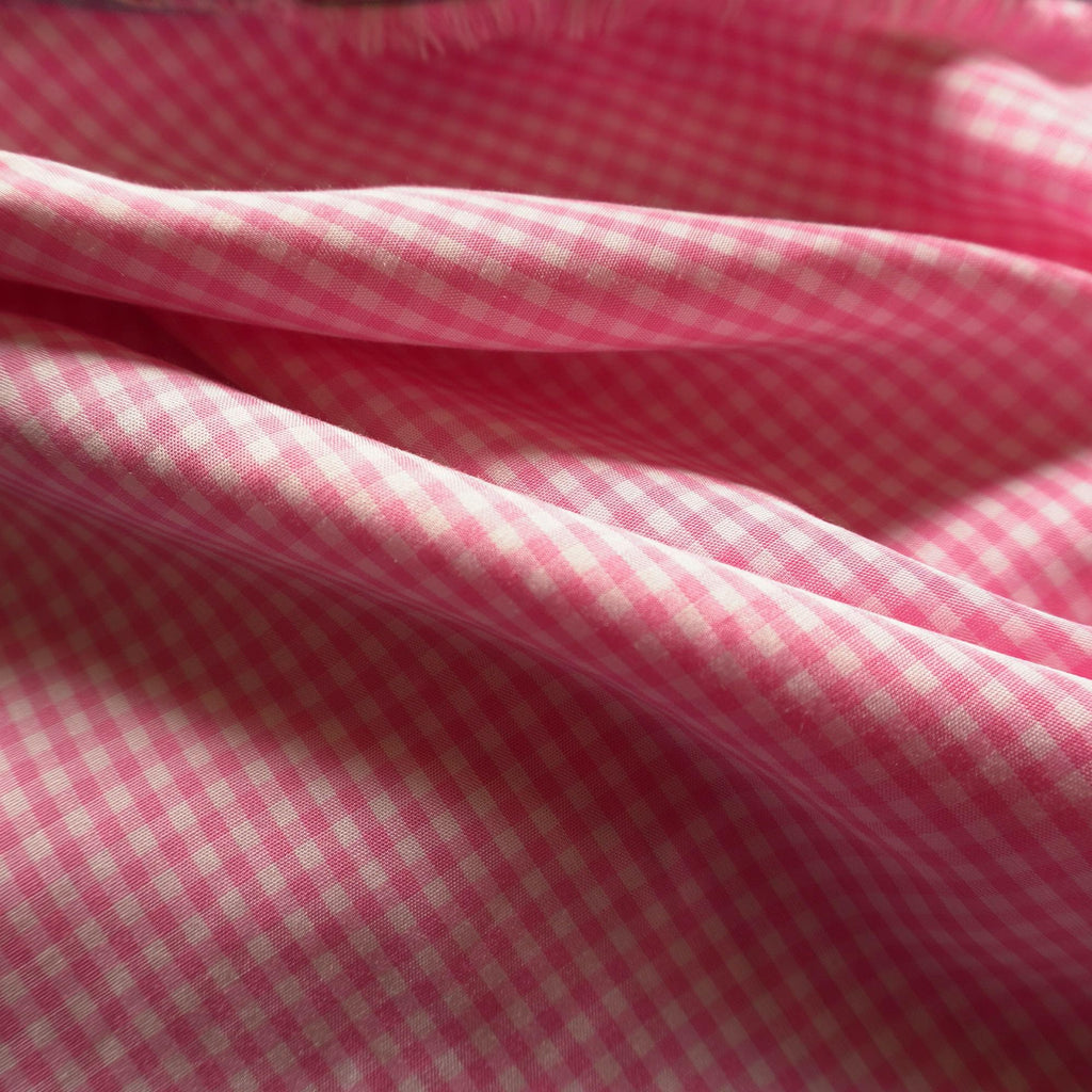 Tencel Viscose gingham - pink