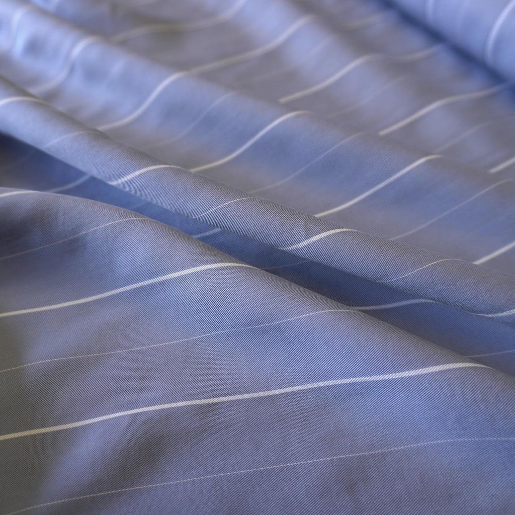 Tencel pin stripe - Blue